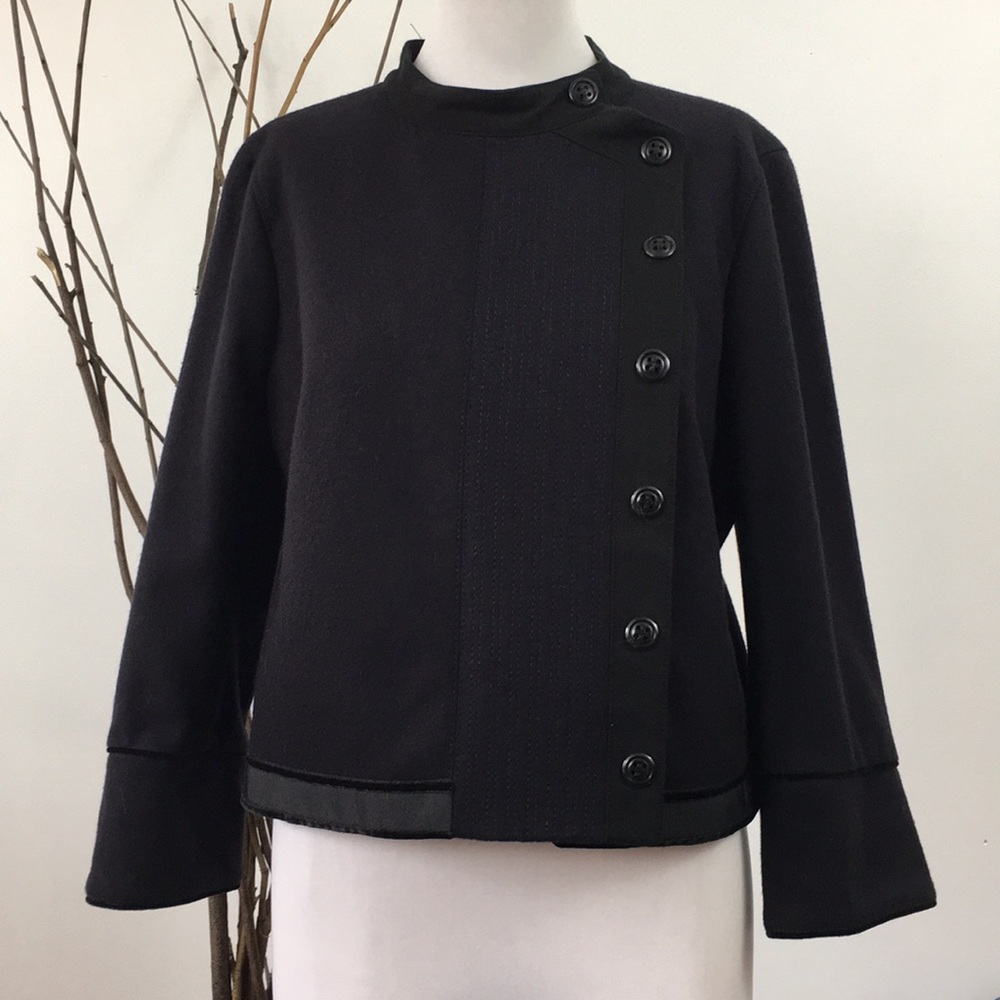 Zara Woman Wool Blazer with Pockets and Snaps